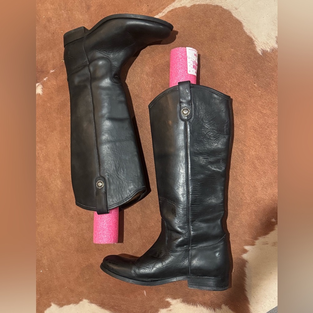 Frye Melissa pull-on riding boot Leather